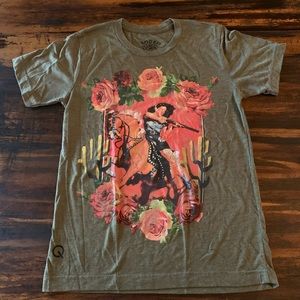 Rodéo Quincy olive green tee size small